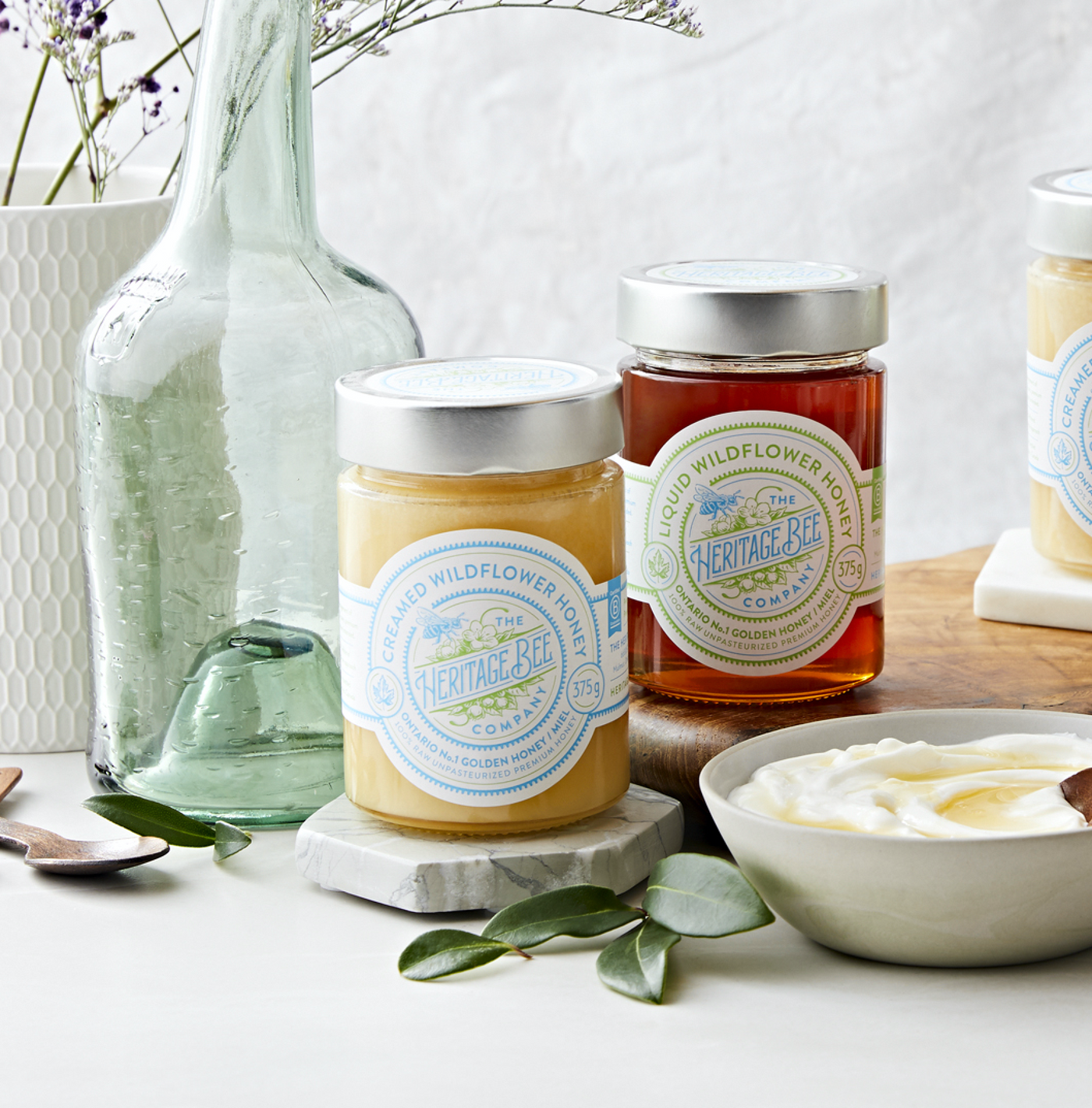 Gourmet honeys made by the beekeepers. Ontario made local honey.