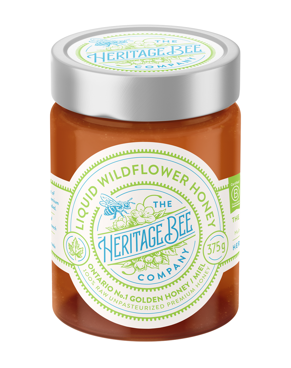 Premium local wildflower honey from meadows in Ontario.  Produced by Heritage Bee Co.  Raw unfiltered.  Honey as nature intended 
