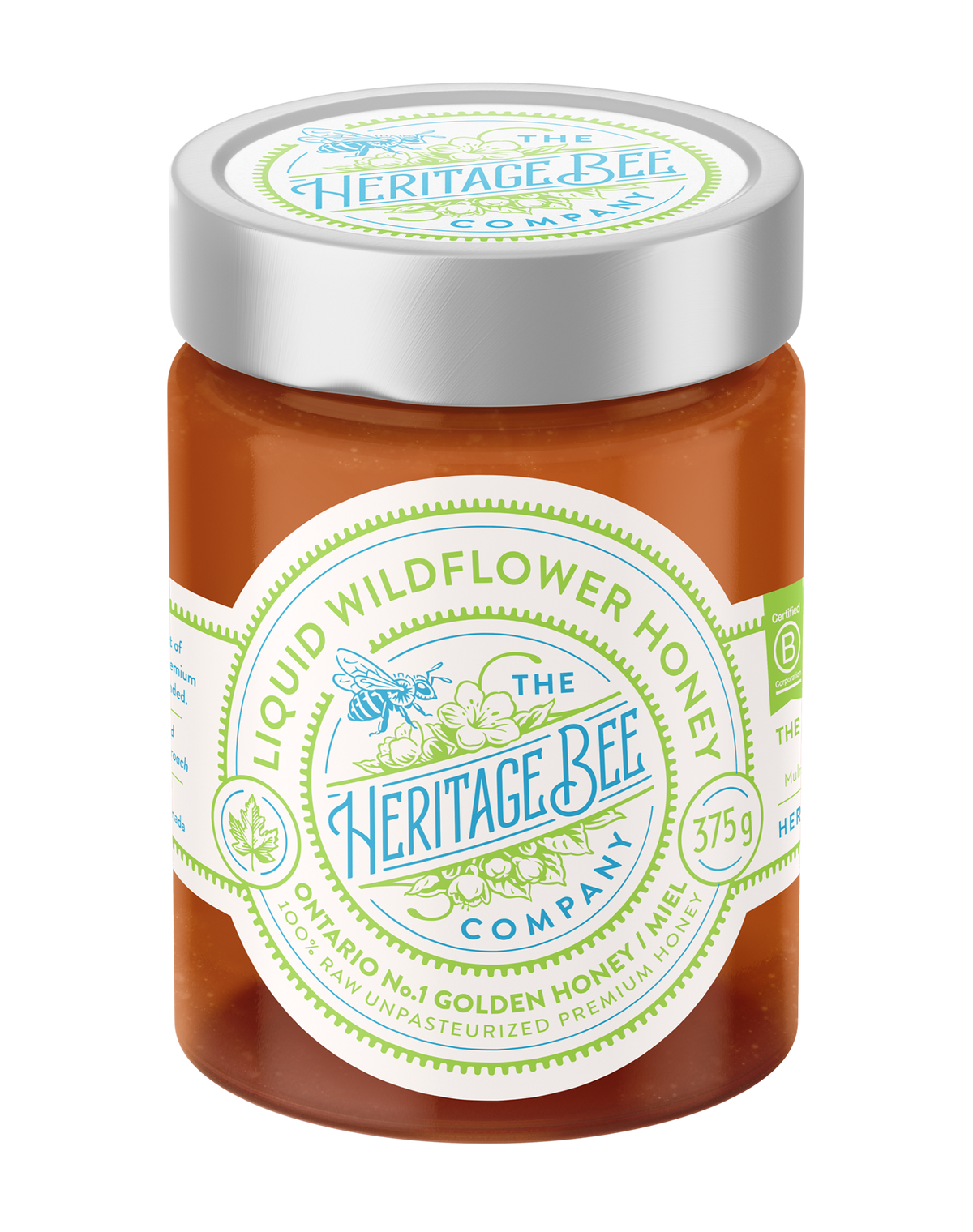 Premium local wildflower honey from meadows in Ontario. Produced by Heritage Bee Co. Raw unfiltered. Honey as nature intended