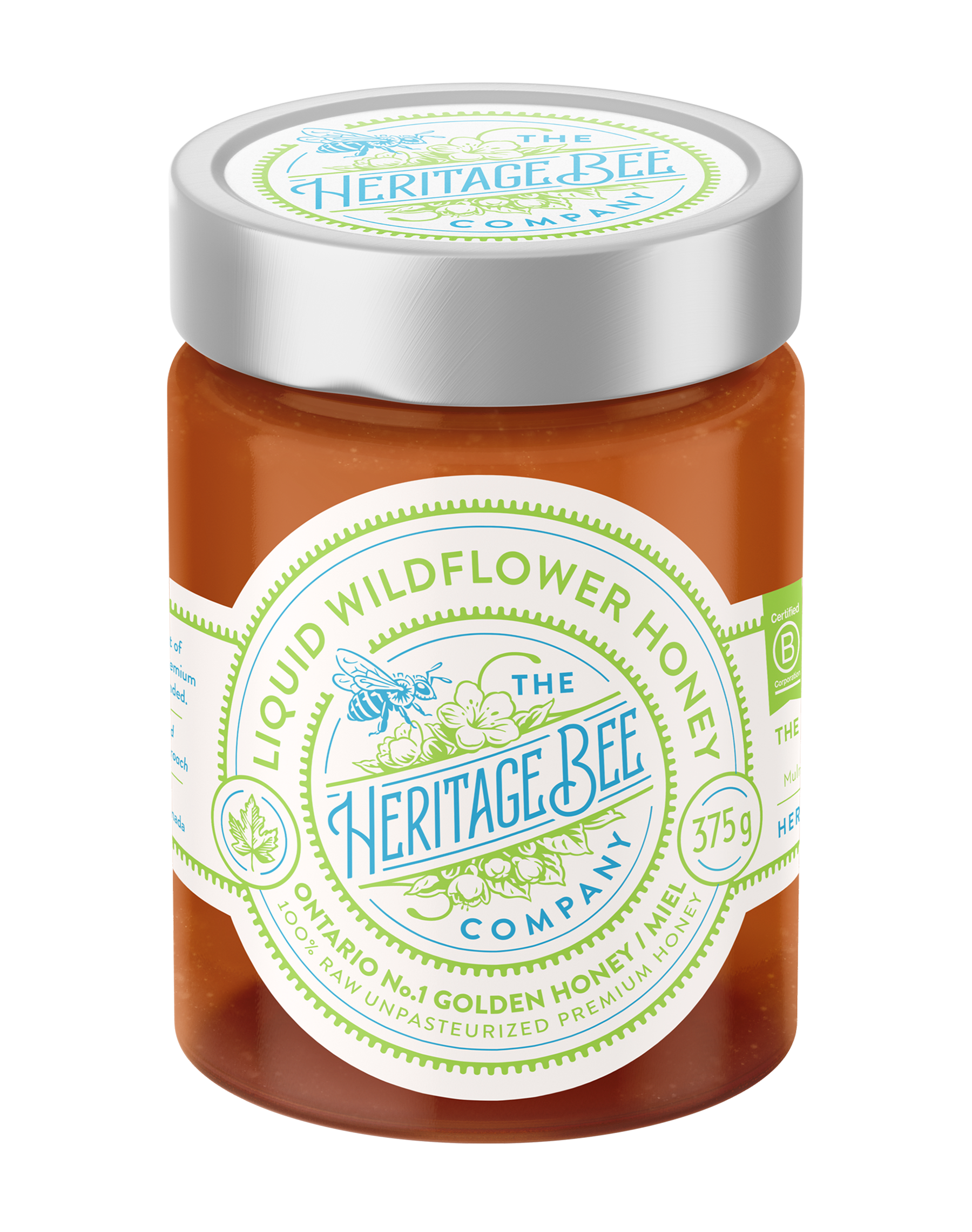 Premium local wildflower honey from meadows in Ontario. Produced by Heritage Bee Co. Raw unfiltered. Honey as nature intended