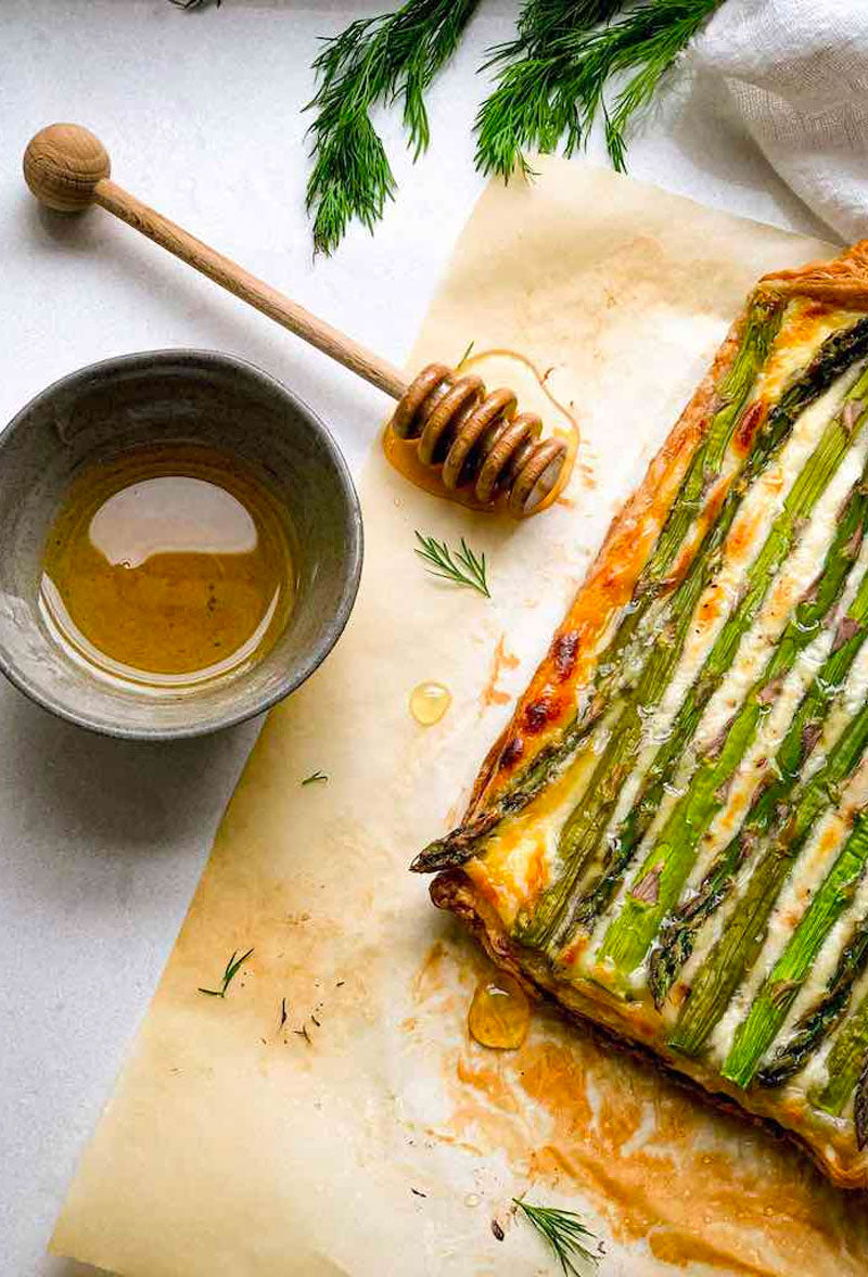 Asparagus Tart with Mascarpone and Honey