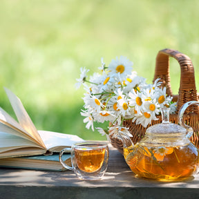Relax and sleep well with a cup of our Chamomile Honey tea from Heritage Bee Co