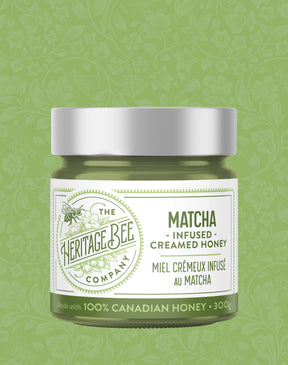 Matcha Creamed Honey by Heritage Bee Co. Product of Canada