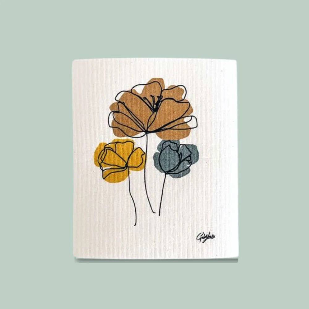 Swedish Dish Cloth - Vintage Flowers