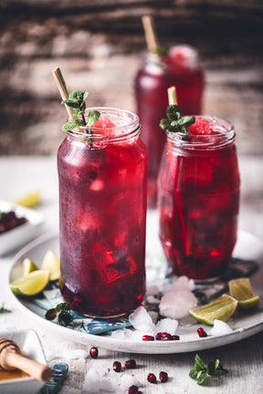 Hibiscus Honey Iced Tea made with Heritage Bee Co honey.  Refreshing and natural.  