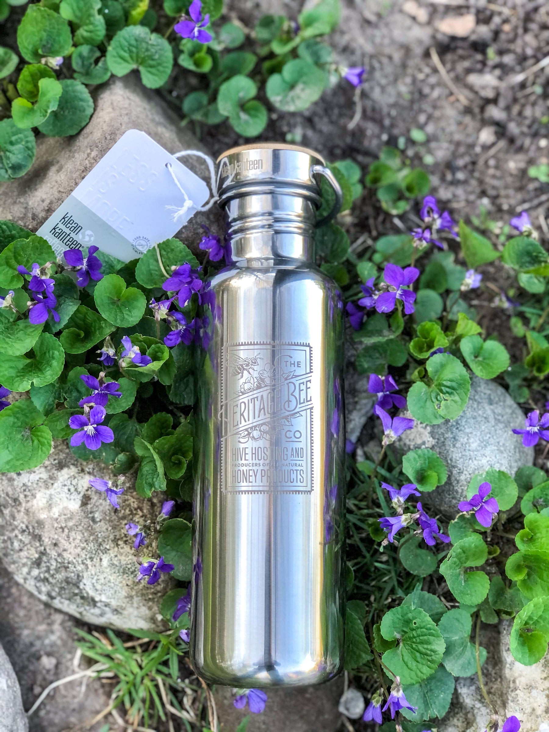 Klean Kanteen Reflect 27 oz. Bottle with Bamboo Cap - Brushed Stainless